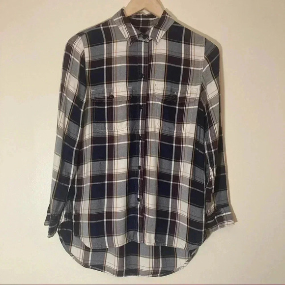 Madewell classic plaid  checkered shirt - Picture 1 of 5